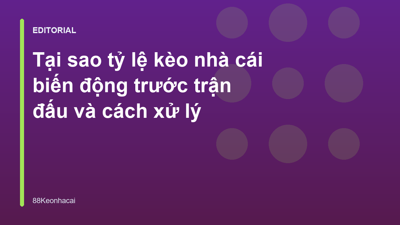 Biểu đồ minh họa tỷ lệ kèo nhà cái biến động